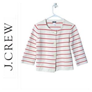 J Crew Women’s Sweater Blazer Size Small Jacket Button Striped